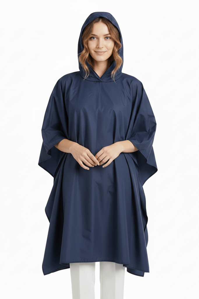 The Durham | Packable Poncho | Soft Matte Ink Navy - Cotes of London