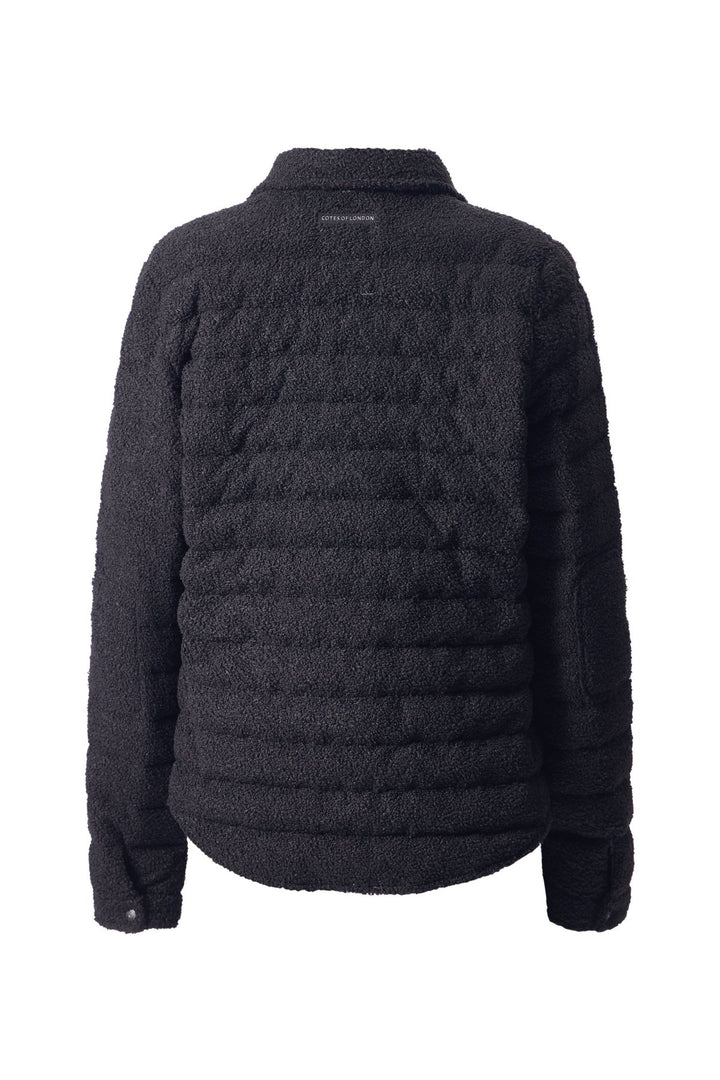 The Harrow Bouclé | Down Shirt | Midnight Black - Cotes of London