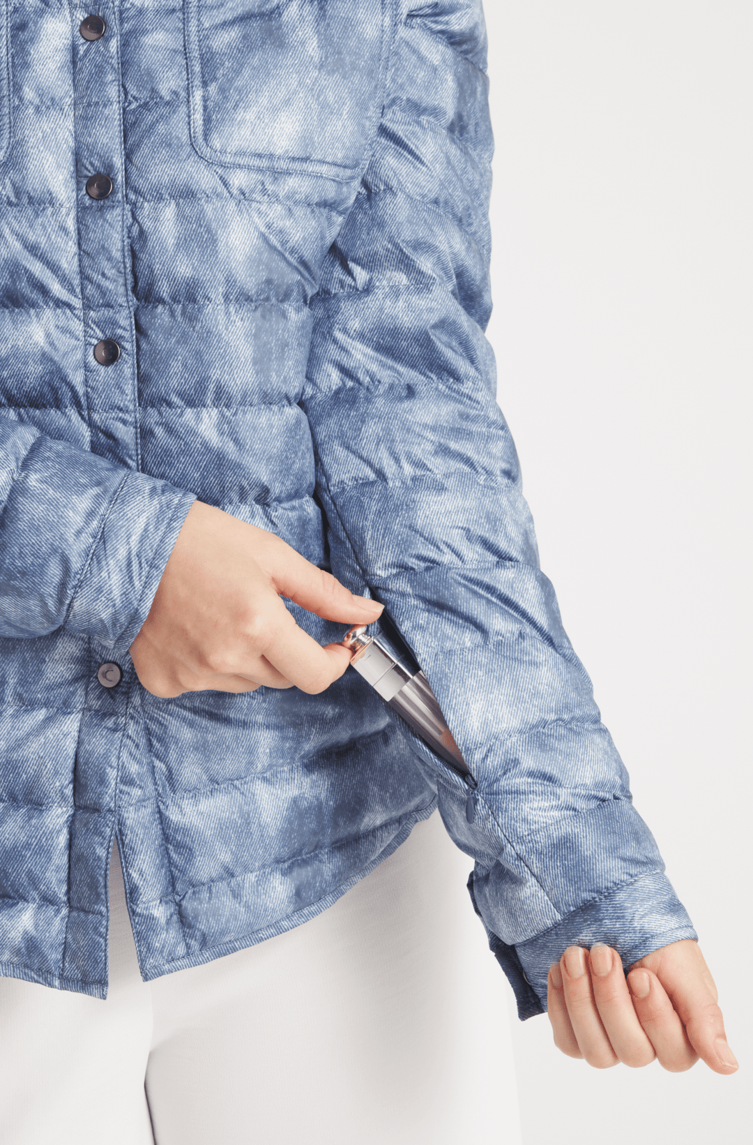 The Harrow Royale | Down Shirt | Blue Jean Print - Cotes of London