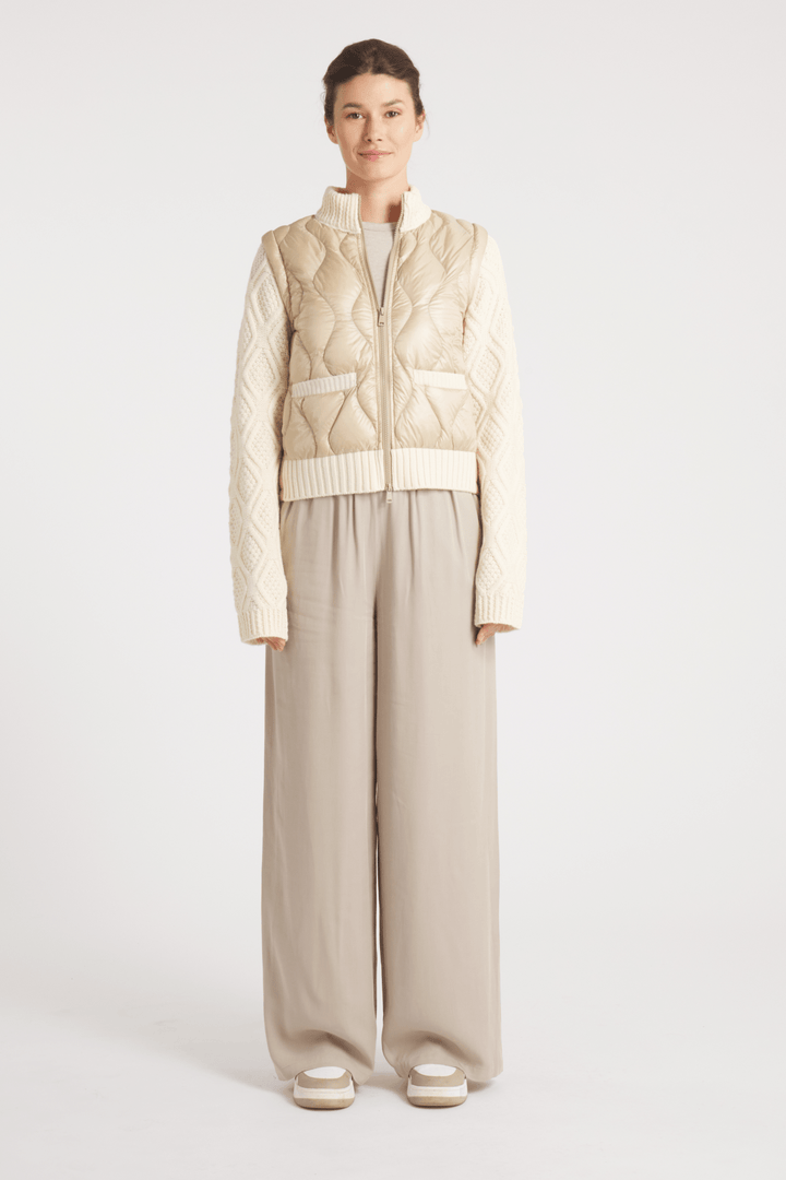 The Hyde | Quilted Down / Wool Jacket | Camel / Beige - Cotes of London