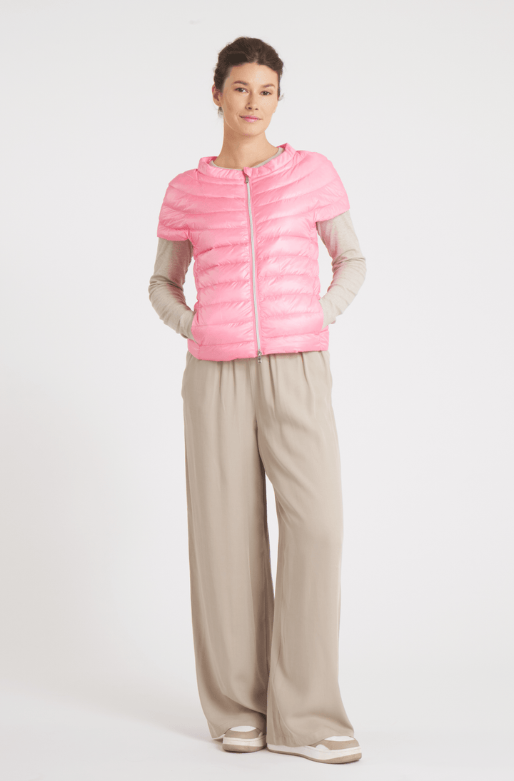 The St Ives | Down Vest | Bubble Gum Pink - Cotes of London