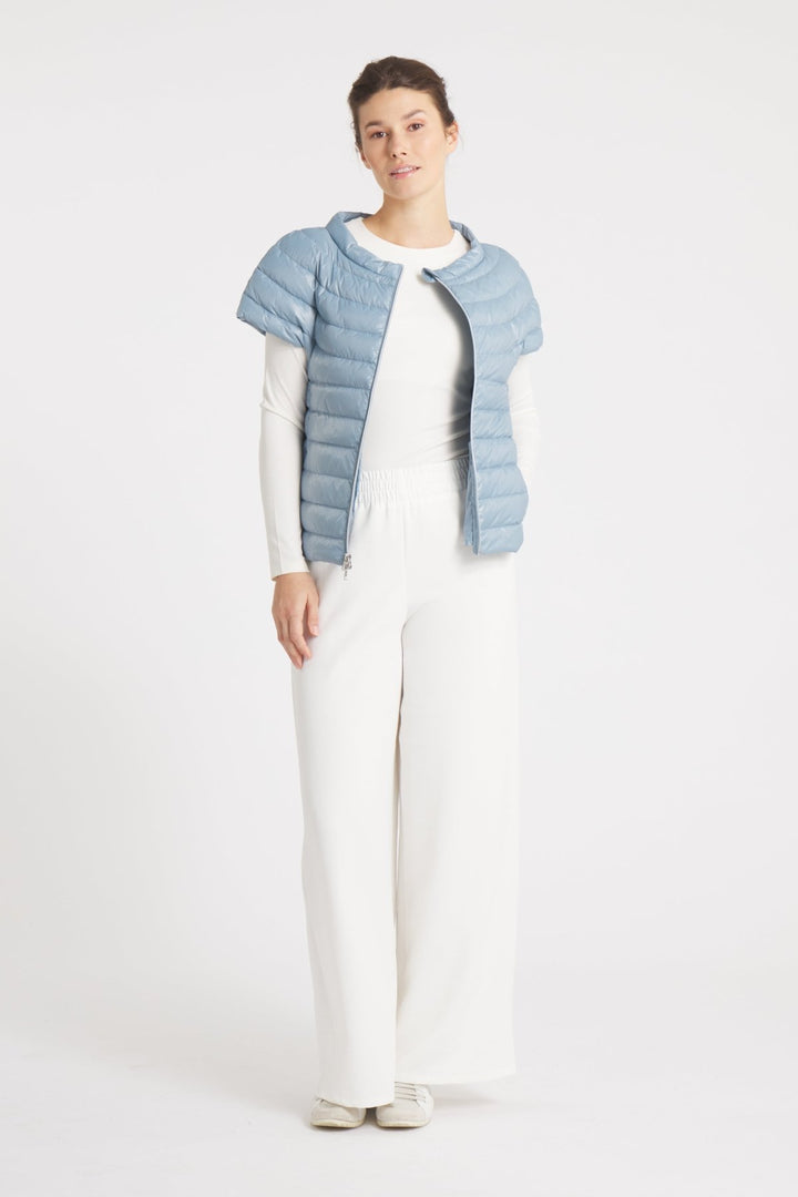 The St Ives | Down Vest | Steel Blue - Cotes of London